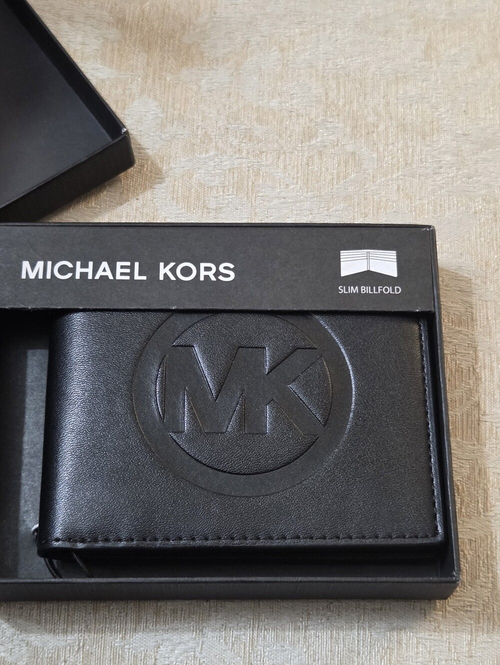 MICHAEL KORS BLACK LEATHER WALLET NIB